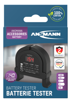 Batterietester Ansmann 4013674000005 Tester für Rundzellen und 9 V