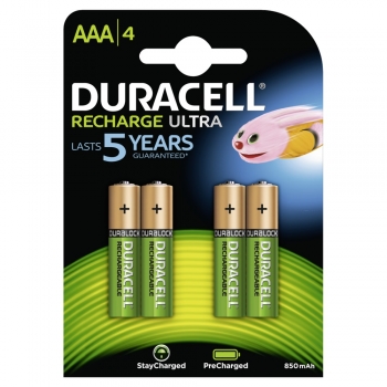 Duracell Precharged Akku Micro AAA HR03 1,2V 850mAh 4er Blister