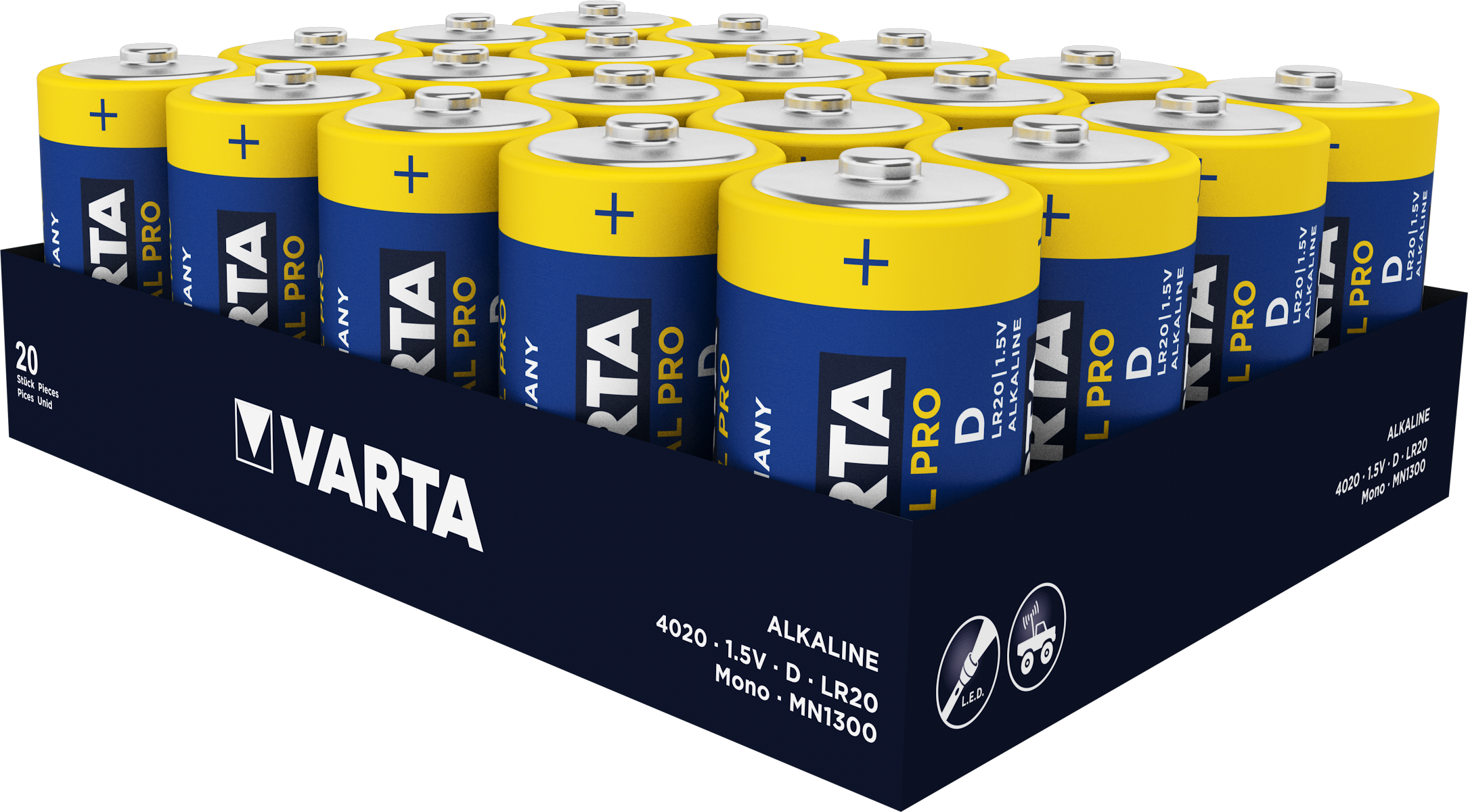 Battery + More - VARTA INDUSTRIAL PRO D Stück (20er Tray) 04020 211 111 ...