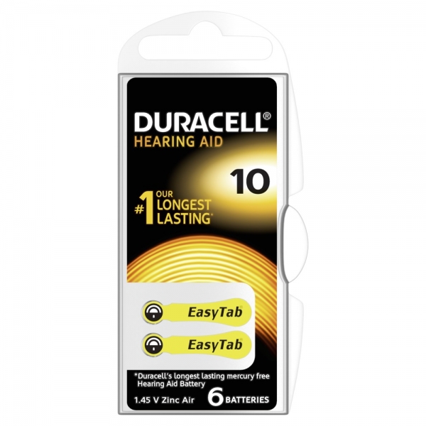 Duracell DA 10 6er Pack Hörgerätebatt.