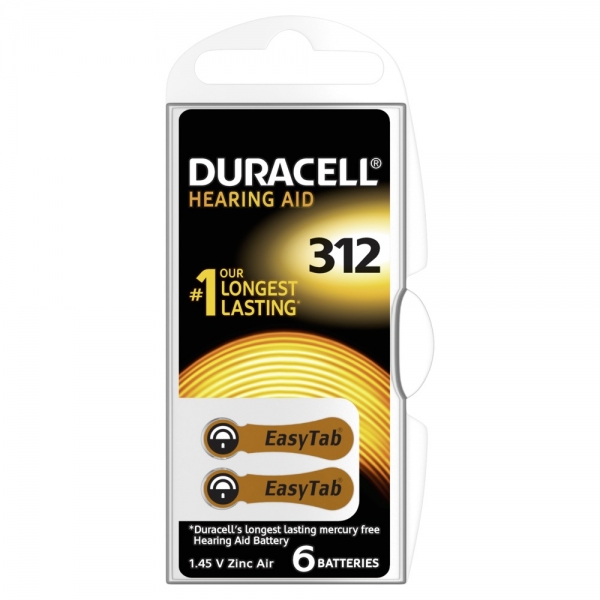 Duracell DA 312 6er Pack Hörgerätebatt.