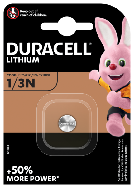 Duracell DL1/3N 3V Lithium (K58L/CR1108)